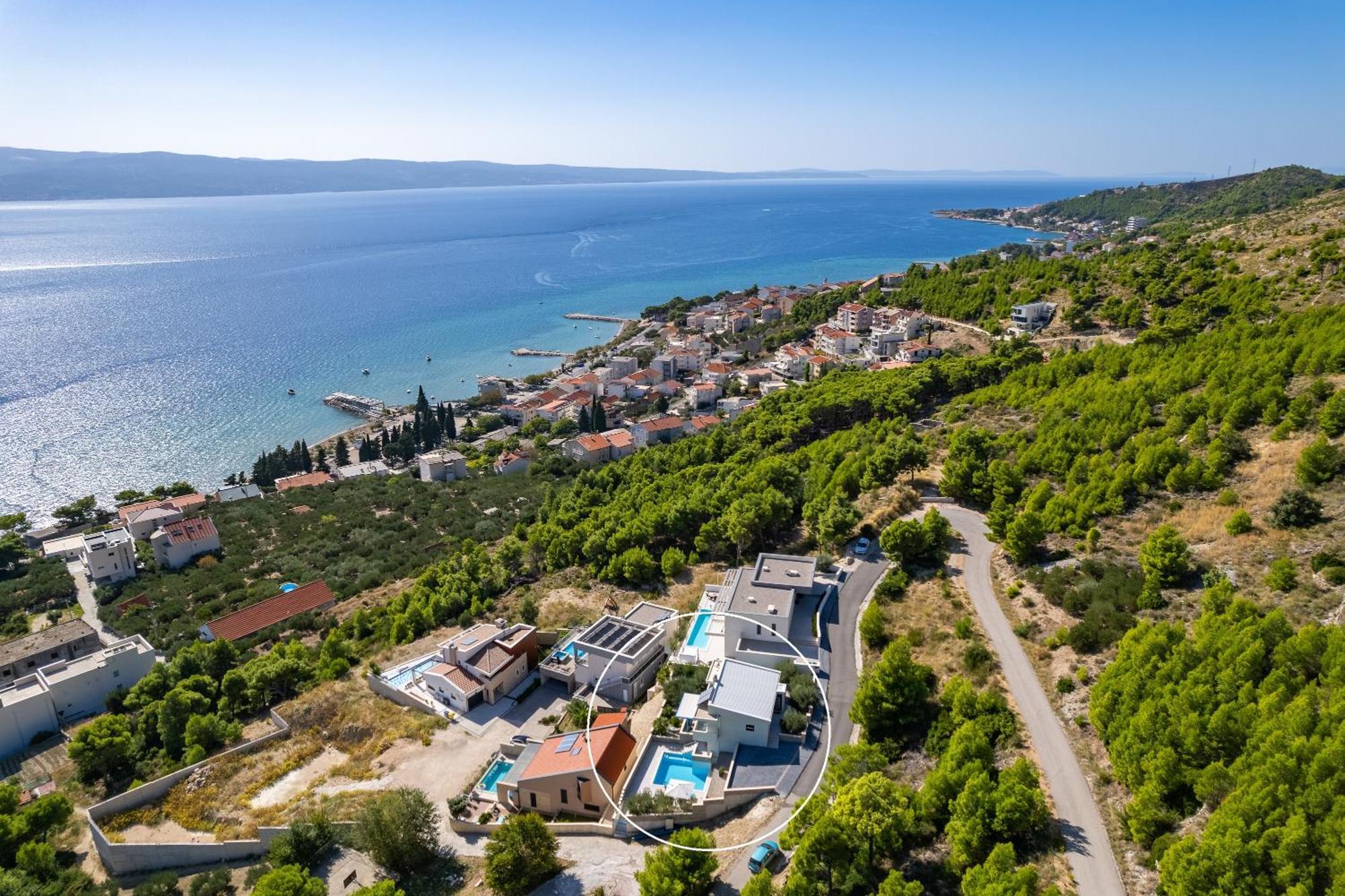 Villa Allegra With 32Msq Heated Pool, 300M Far From Sandy Beaches, Open Sea View Omis Luaran gambar