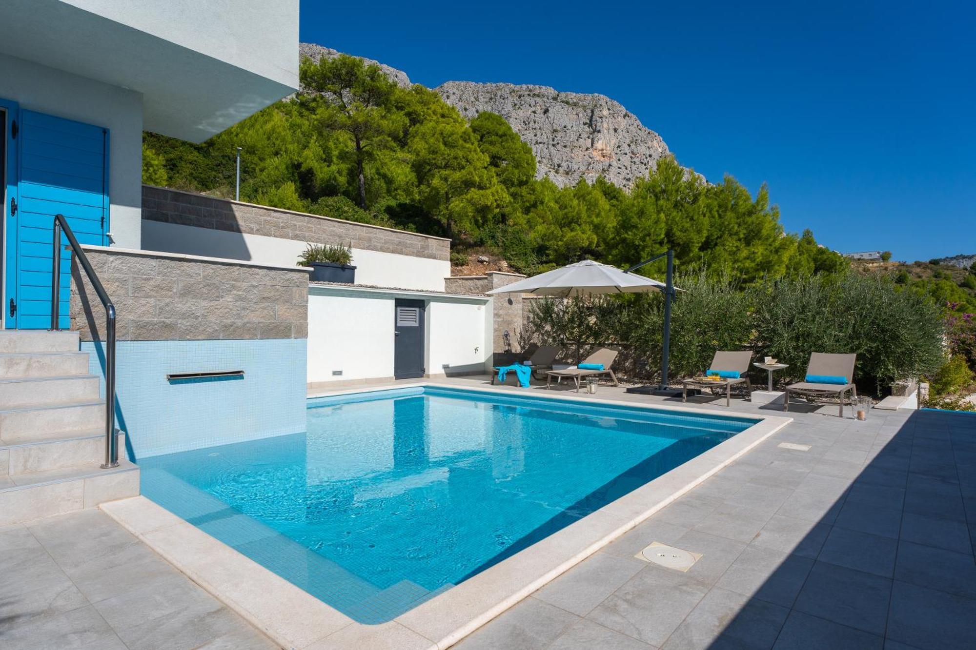 Villa Allegra With 32Msq Heated Pool, 300M Far From Sandy Beaches, Open Sea View Omis Luaran gambar